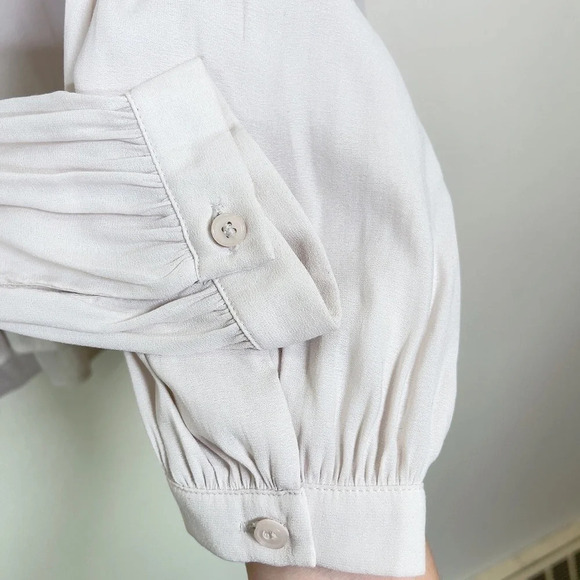 RO&DE | CANYON RUFFLE  NECK BLOUSE IN CREAM COLOR - Picture 15 of 16